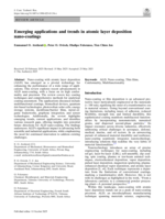 Emerging applications and trends in atomic layer deposition nano-coatings