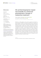 3D-printed biopolymer-based microneedle for enhanced photodynamic therapy in melanoma treatment