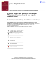 Economic growth and poverty in sub-Saharan African countries : non-linearity and exports threshold effect