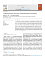 Production of hydrogen energy from graphene-based catalytic technologies