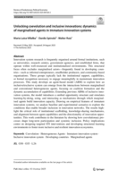 Unlocking coevolution and inclusive innovations: dynamics of marginalised agents in immature innovation systems