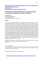 Theorising views of  bilingual/multilingual undergraduate students on english-medium policy at a university in South Africa