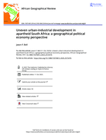 Uneven urban-industrial development in apartheid South Africa : a geographical political economy perspective