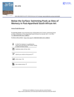 Below the surface : swimming pools as sites of memory in post-apartheid South African art