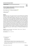 Internal migrant characteristics and access to clean water in post-apartheid South Africa