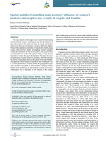 Spatial multilevel modelling male partners’ influence on women’s modern contraceptive use: a study in Angola and Zambia