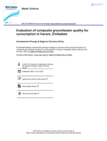 Evaluation of composite groundwater quality for consumption in Harare, Zimbabwe
