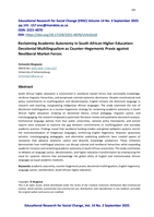 Reclaiming academic autonomy in South African higher education : decolonial multilingualism as counter-hegemonic praxis against neoliberal market forces