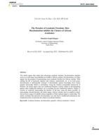 The paradox of academic freedom : how decolonisation inhibits the choices of African academics