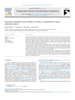 Promoting sustainable urban mobility in Lusaka : a comprehensive policy landscape analysis