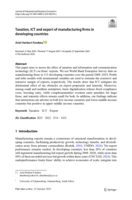 Taxation, ICT and export of manufacturing firms in developing countries
