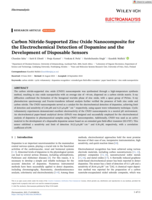 Carbon nitride-supported zinc oxide nanocomposite for the electrochemical detection of dopamine and the development of disposable sensors