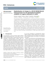 Redistribution of charge in a 2D/1D BiOBr/Bi2O2S heterojunction for the photoelectrocatalytic oxidation of organic pollutants in water