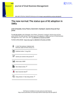The new normal : The status quo of AI adoption in SMEs