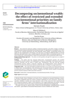 Decomposing socioemotional wealth: the effect of restricted and extended socioemotional priorities on family firms' internationalization