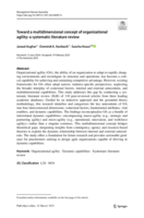 Toward a multidimensional concept of organizational agility: a systematic literature review