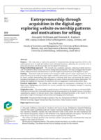 Entrepreneurship through acquisition in the digital age: exploring website ownership patterns and motivations for selling
