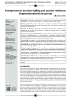 Entrepreneurial decision-making and tourism resilience: Organisational crisis responses