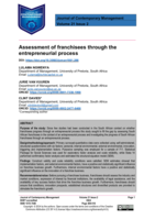 Assessment of franchisees through the entrepreneurial process