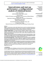 Innovativeness and start-up performance: a configurational analysis of relational factors