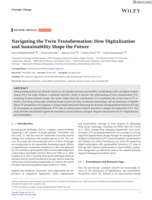 Navigating the twin transformation : How digitalization and sustainability shape the future