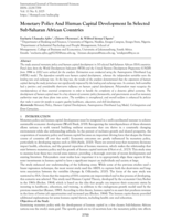 Monetary policy and human capital development in selected Sub-Saharan African countries