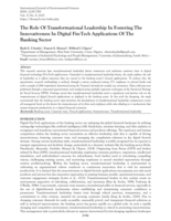 The role Of transformational leadership In fostering the innovativeness in digital fin-tech applications of the banking sector
