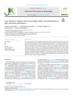 From sharing to shaping : Role of knowledge quality and ambidexterity in SME innovation performance