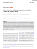 Mobile money use and entrepreneurs' access to trade credit in the informal sector