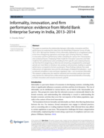 Informality, innovation, and firm performance : evidence from World bank enterprise survey in India, 2013–2014