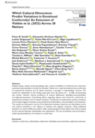 Which cultural dimensions predict variations in emotional conformity? An extension of Vishkin et al. (2023) across 28 nations