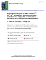 A comprehensive review of heavy metals (Pb2+, Cd2+, Ni2+) removal from wastewater using low-cost adsorbents and possible revalorisation of spent adsorbents in blood fingerprint application