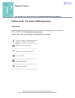Failure as/in the queer bildungsroman