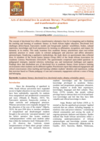 Acts of decolonial love in academic literacy : Practitioners’ perspectives and transformative practices