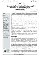 Determinants of non-profit registration in early childhood development centres in South Africa