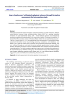 Improving learners’ attitudes in physical sciences through formative assessment : An intervention study