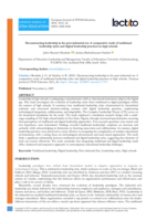 Deconstructing leadership in the post-industrial era : A comparative study of traditional leadership styles and digital leadership practices in high schools