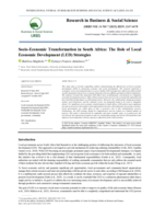 Socio-economic transformation in South Africa: The role of Local Economic Development (LED) strategies