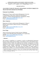 Analysing climate change and banking system stability in selected sub-Saharan economies