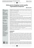 Online grocery shopping e-service quality : A generational comparison
