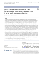 Data-driven and explainable AI (XAI) framework for optimizing methane yield in large-scale biogas production