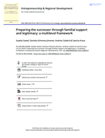 Preparing the successor through familial support and legitimacy : a multilevel framework