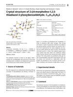 Crystal structure of 2-((4-morpholino-1,2,5-thiadiazol-3-yl)oxy)benzaldehyde, C13H13O3N3S