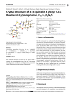 Crystal structure of 4-(4-(quinolin-8-yloxy)-1,2,5-thiadiazol-3-yl)morpholine, C15H14O2N4S