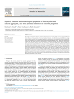 Physical, chemical and mineralogical properties of fine recycled and natural aggregates, and their potential influence on concrete properties