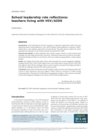 School leadership role reflections : teachers living with HIV/AIDS