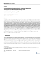 Psychoeducational intervention for childhood aggression among primary schools pupils in Enugu state