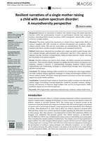 Resilient narratives of a single mother raising a child with autism spectrum disorder : A neurodiversity perspective