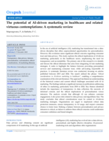 The potential of AI-driven marketing in healthcare and related virtuous contemplations : A systematic review
