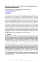 Evaluating the effectiveness of a rule-based whatsApp chatbot in automated query resolution